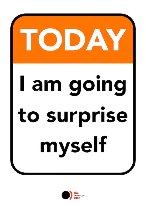 today I am going to surprise myself poster