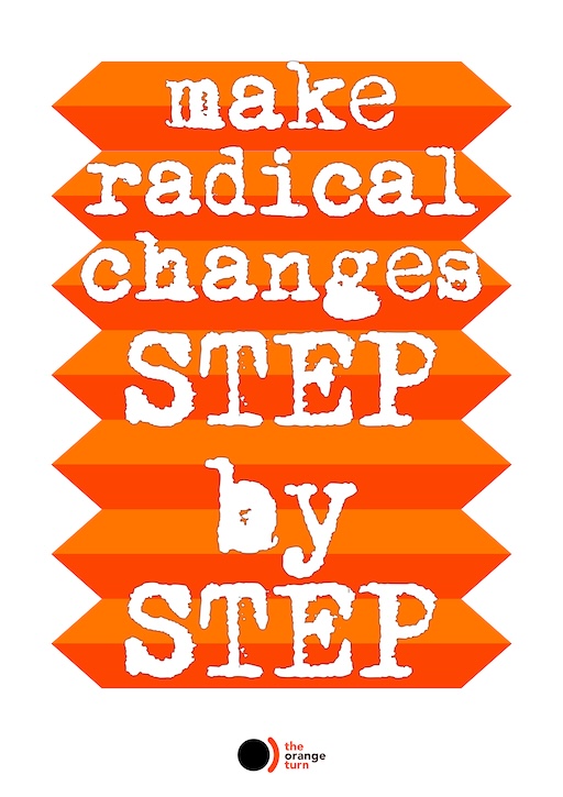 make radical changes, step by step poster