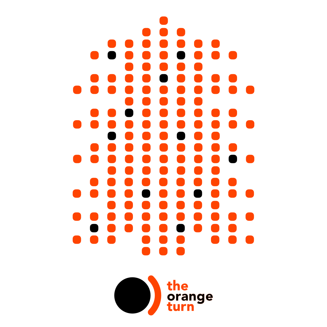 the orange turn Christmas card